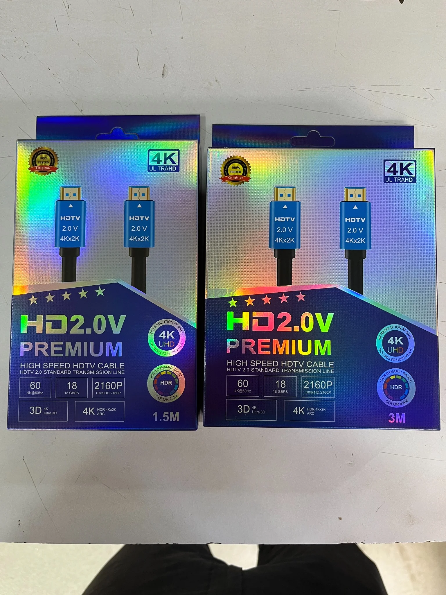 4K Ultra HD HDMI Cables 1.5M and 3M High Speed HDMI 2.0V